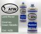 Preview: Land-Rover, Giverney Green Metallic, 734 / HZB: 400ml Sprühdose + 400ml Klarlack - Set, von ATW Autoteile West.